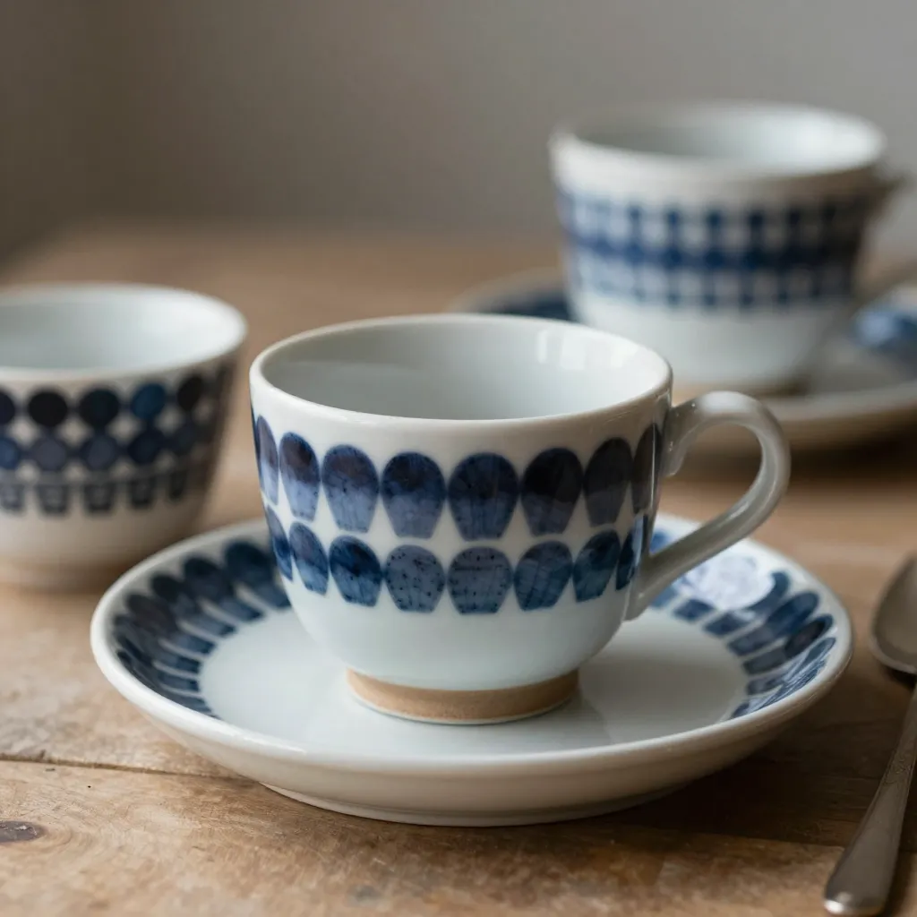 Ceramic serving bowl with organic shape